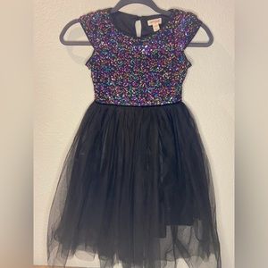 6/6x Cat & Jack Multi-Color Sequin Tulle Dress
